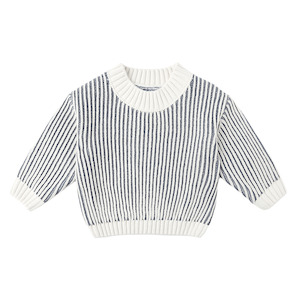 Quincy Mae Relaxed Knit Sweater - Ocean
