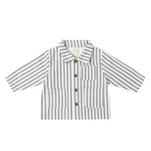 Quincy Mae Utility Jacket - Ocean Pinstripe