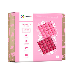 Connetix: Connetix Base Plate Pink & Berry Pack 2 Piece
