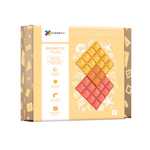 Connetix: Connetix Base Plate Lemon & Peach Pack 2 Piece