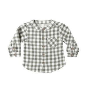 Quincy Mae Milo Shirt - Forest Check