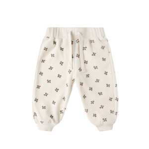 Quincy Mae Velour Relaxed Sweatpant - Holly Berry