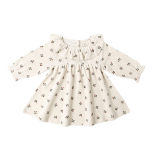 Dresses: Quincy Mae Velour Baby Dress - Holly Berry