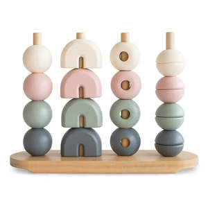 Baby 1: Mushie Wooden Multi Shape Stacker - Original