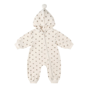 Quincy Mae Velour Zip Jumpsuit - Holly Berry