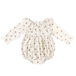 Quincy Mae Wendy Romper - Holly Berry