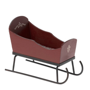 Christmas Decorations: Maileg Sleigh For Mouse - Red