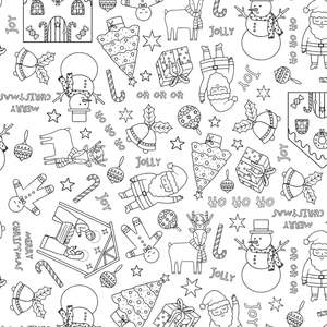 Travel: Reusable Colouring In Tablecloth Set - Merry Magic
