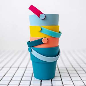 Age 6 12 Months: Bear & Moo Silicone Bath Buckets