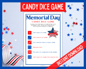 4th July: Memorial Day Candy Dice Game