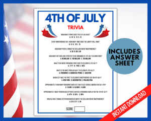 4th July: 4th July Trivia Game