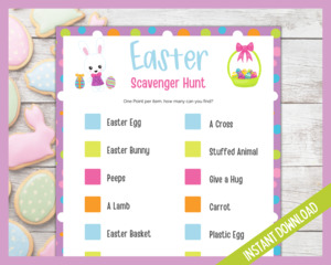 Easter Treasure Scavenger Hunt: Easter Scavenger Hunt