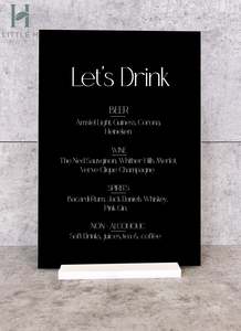 Products: Bar Menu - Classic Range