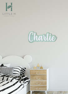 Products: Double Acrylic Wall Name - Pastel