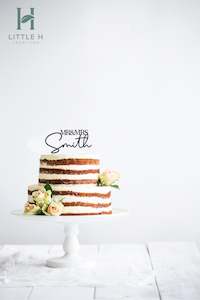 Mr & Mrs Wedding Cake Topper - Personalised