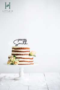 Cake Toppers All: Mr & Mrs Wedding Cake Topper - Personalised