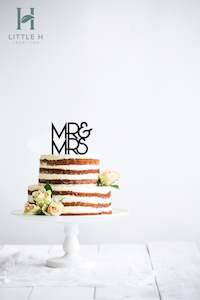 Mr & Mrs Wedding Cake Topper