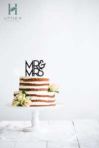 Cake Toppers All: Mr & Mrs Wedding Cake Topper