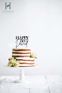 Cake Toppers All: Happy Birthday Topper Personalised