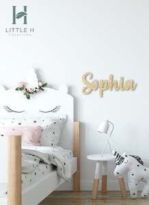 Children: Wooden Wall Name