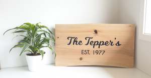 Gifts: Rustic Edge Slab Signs