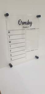 Planners Calendars: Dry Erase Acrylic Calendar - Weekly