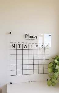 Planners Calendars: Dry Erase Family Acrylic Calendar - Monthly