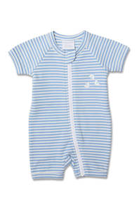 Marquise 2: Marquise - Sky Stripe Short Sleeve Romper