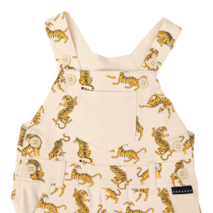Baby Boy 0 24 Months: Korango - Tiger Print Cotton Overall Tapioca