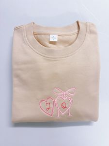 Personalised Mother’s Day Heart Lock Sweatshirt – Custom Embroidered Initials