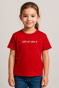 All Collection: Lots of Love Embroidered Kid T-Shirt