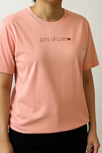 Lots of Love Embroidered Mum T-Shirt