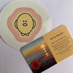 Mental Health Well Being Stickers: Sticker - Worry Monster