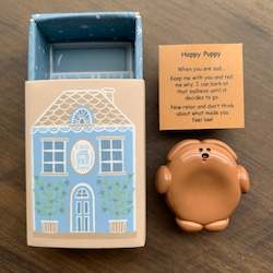 Metal Worry Stones: Happy Puppy Metal Worry Stone