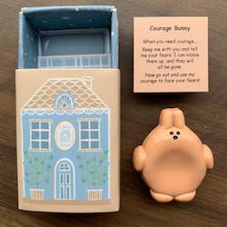 Courage Bunny Metal Worry Stone