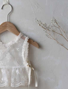 Bibs Bonnets: Elysian Lace Vest & Bonnet