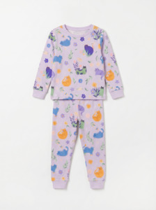 Lilac Blossom Whiskers Long Sleeve Set