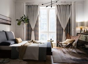 Ready Made Curtains: New Ready Made curtains - RM-0003-Geometry pattern