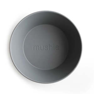 Eat And Drink: Mushie | Dinner Bowl Round (Set of 2), Smoke