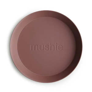 Eat And Drink: Mushie | Dinner Plate Round (Set of 2), Woodchuck