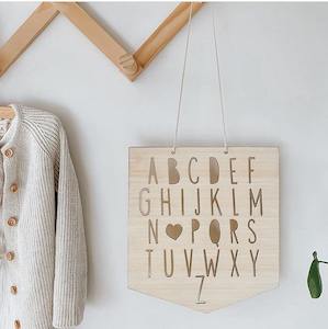 Wall Hangings: Funny Bunny Kids | Alphabet Wall Hanger