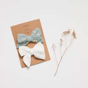 For Girls: Over the Dandelions | Hairclip Bows (Set of 2)