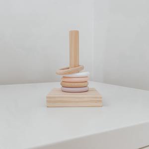 Grove And Willow: Coloured Ring Stacker, Peach | Grove and Willow