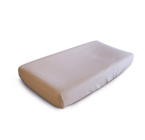 Bedding: Mushie |  Changing Pad Cover, Blush