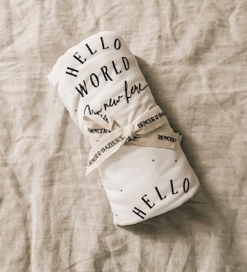 Bedding: Bencer and Hazelnut | Hello World, Bamboo Swaddle