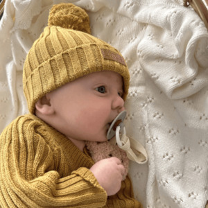 Little B's Nursery | Ribbed Baby Beanie, Mustard