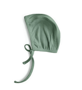 Mushie | Ribbed Baby Bonnet - Roman Green (0-3 MONTHS)