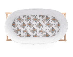 Piper Bug: Jersey Fitted Bassinet Sheet, Ruby | Piper Bug