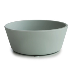 Stickie Plates: MUSHIE | SILICONE SUCTION BOWL - CAMBRIDGE BLUE