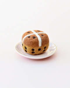 Toys: Tara Treasures | Felt Play Food, Hot Cross Bun